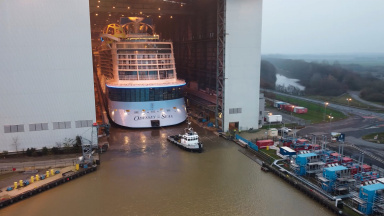 Odyssey of the Seas Floating Out