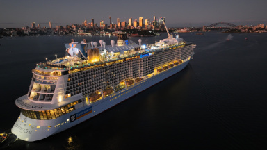 Ovation of the Seas in Sydney Aerial B-roll
