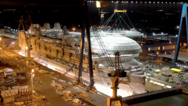 Icon of the Seas Construction B-roll