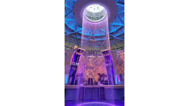 Star of the Seas AquaDome Rain Curtain Vertical Shot