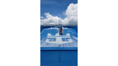 Star of the Seas FlowRider Vertical Shot