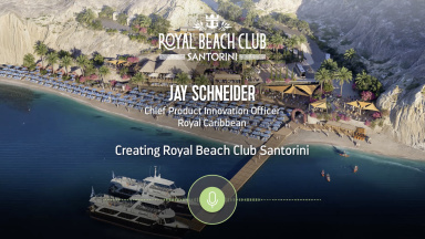Audio: Jay Schneider on Royal Caribbean's Newest Beach Club in Santorini