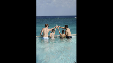 Royal Beach Club Paradise Island The Deep End Pool Vertical Shot